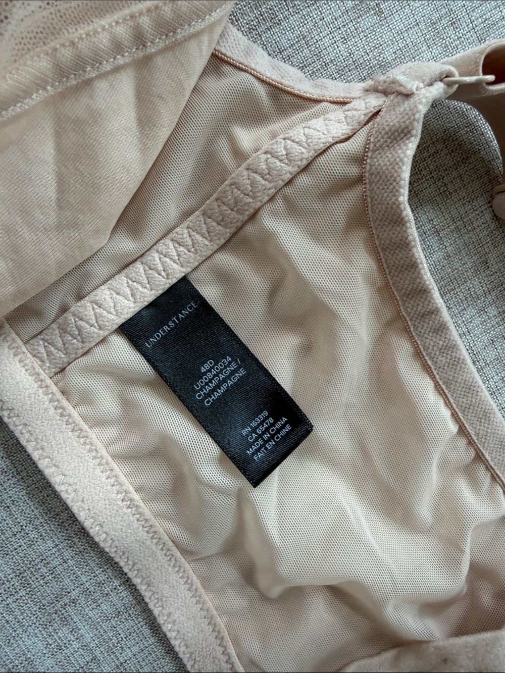 Understance Adina Spacer Air Wireless Bra Unlined Nude Champagne size 48D - Picture 3 of 10